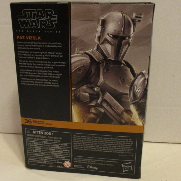 Star Wars Paz Vizsla Blue Gold Black Series Mandalorian NEW Action Figure - Picture 3 of 5